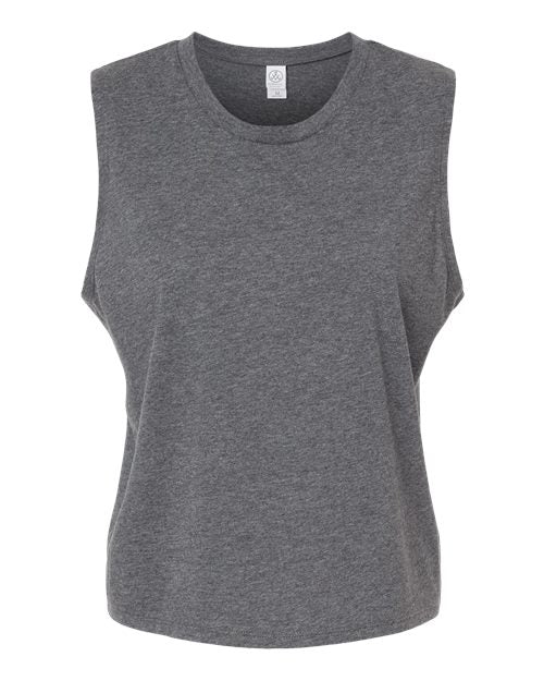 Alternative - Women's Cotton Jersey CVC Go-To Crop Muscle Tank - 1174CV