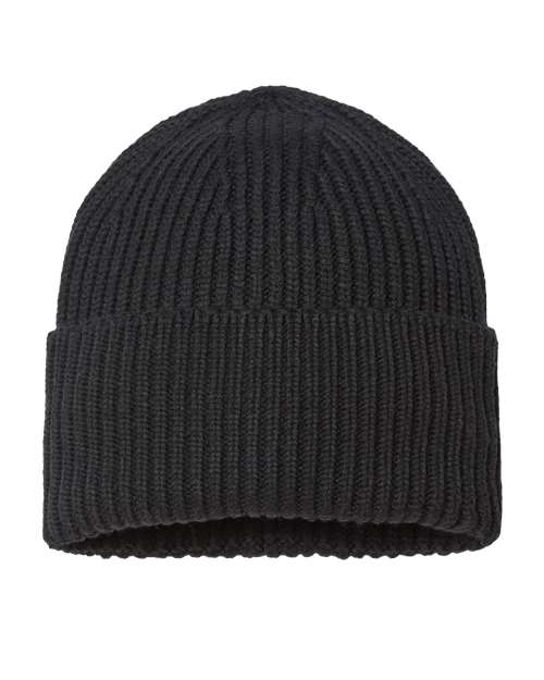 Atlantis Headwear - Sustainable Chunky Rib Cuffed Beanie - OAK