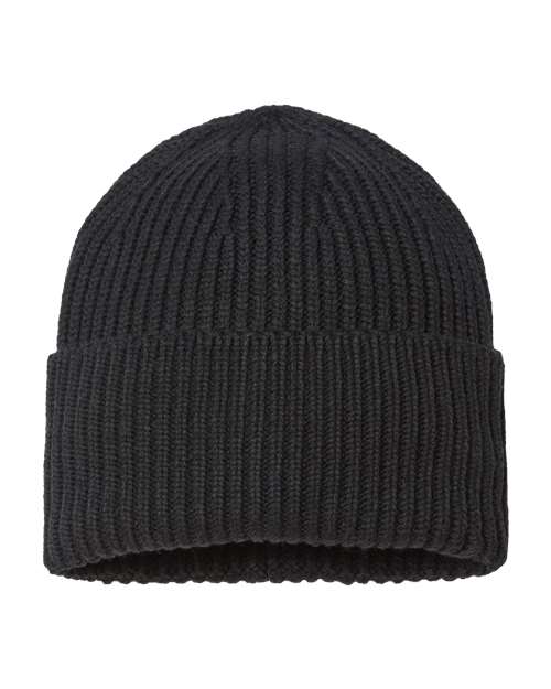 Atlantis Headwear - Sustainable Chunky Rib Cuffed Beanie - OAK