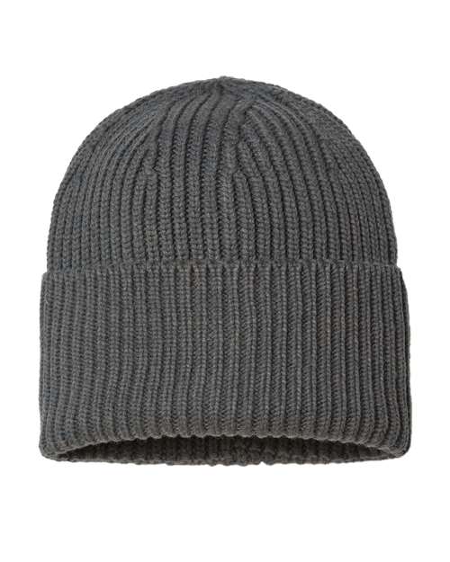 Atlantis Headwear - Sustainable Chunky Rib Cuffed Beanie - OAK