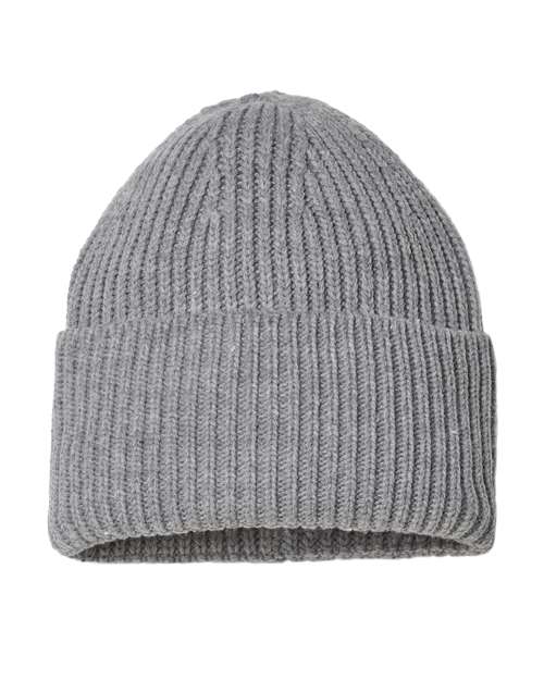 Atlantis Headwear - Sustainable Chunky Rib Cuffed Beanie - OAK