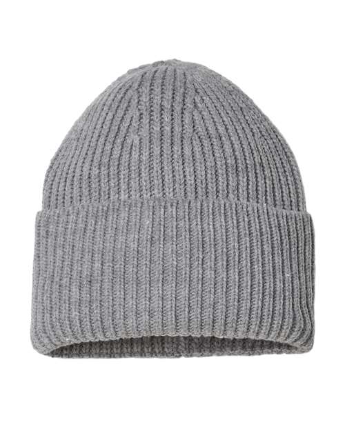 Atlantis Headwear - Sustainable Chunky Rib Cuffed Beanie - OAK