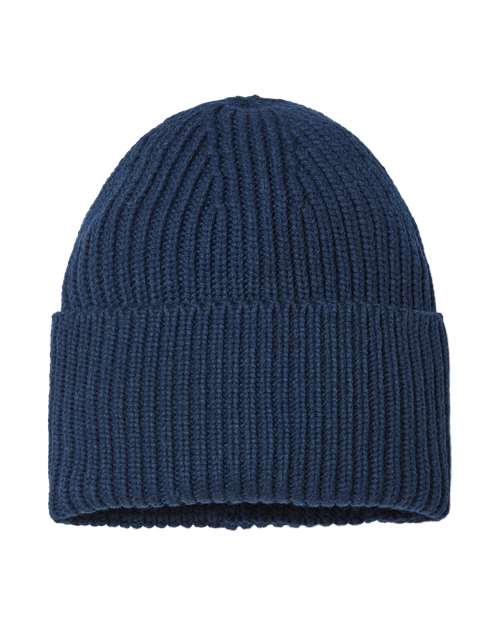 Atlantis Headwear - Sustainable Chunky Rib Cuffed Beanie - OAK