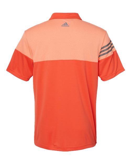 Adidas - Heathered 3-Stripes Colorblocked Polo - A213