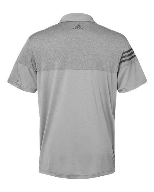 Adidas - Heathered 3-Stripes Colorblocked Polo - A213