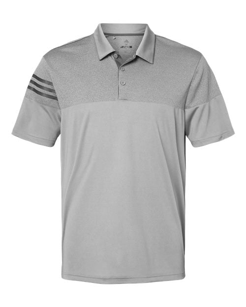 Adidas - Heathered 3-Stripes Colorblocked Polo - A213