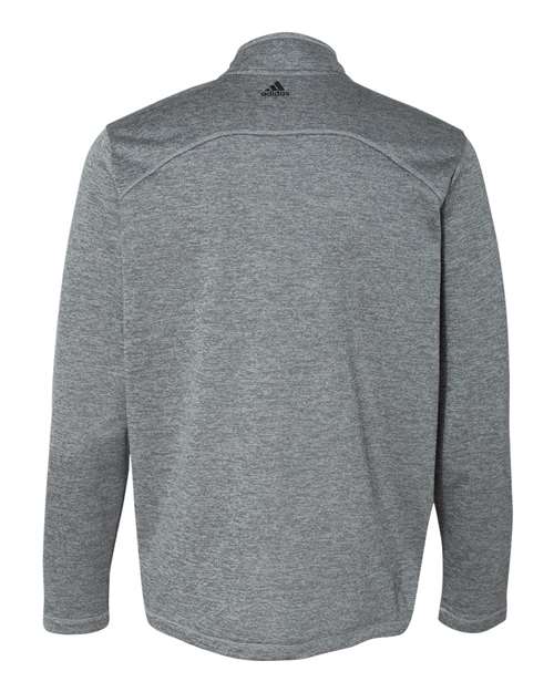 Adidas - Brushed Terry Heathered Quarter-Zip Pullover - A284