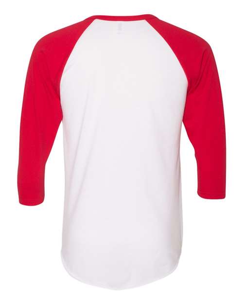 American Apparel - 50/50 Raglan Three-Quarter Sleeve Tee - BB453W