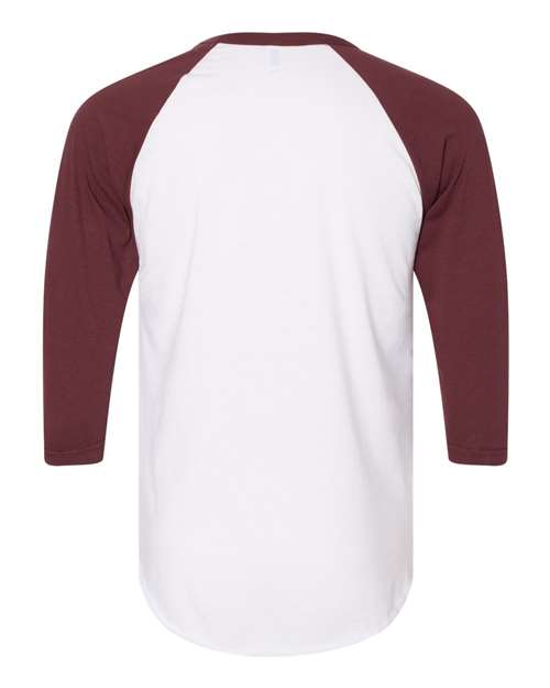 American Apparel - 50/50 Raglan Three-Quarter Sleeve Tee - BB453W