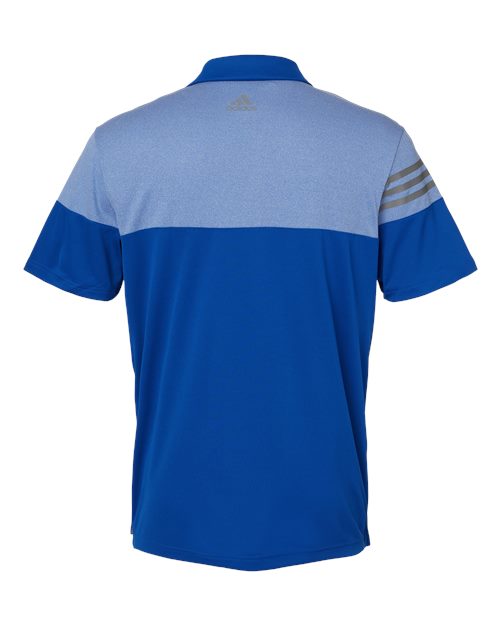 Adidas - Heathered 3-Stripes Colorblocked Polo - A213