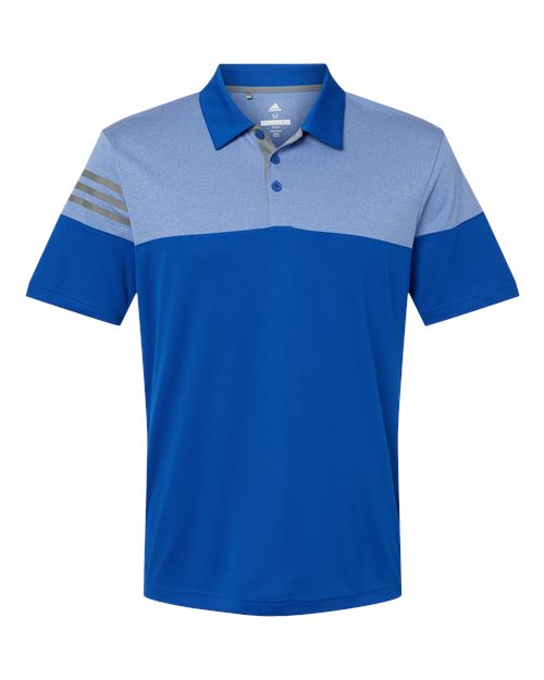 Adidas - Heathered 3-Stripes Colorblocked Polo - A213