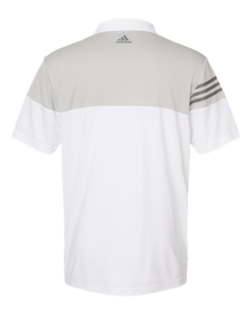 Adidas - Heathered 3-Stripes Colorblocked Polo - A213