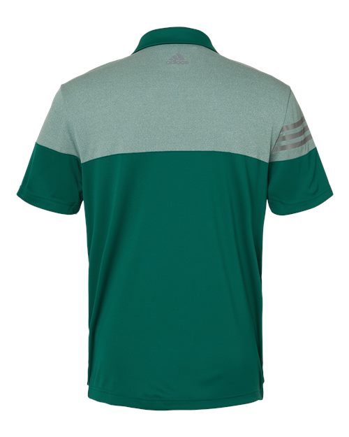 Adidas - Heathered 3-Stripes Colorblocked Polo - A213