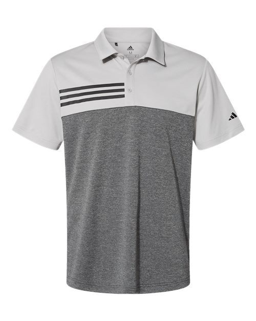 Adidas - Heathered Colorblocked 3-Stripes Polo - A508