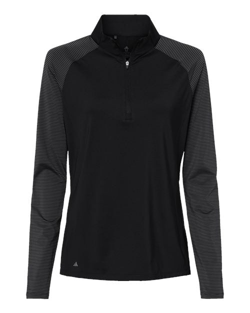 Adidas - Women's Stripe Block Quarter-Zip Pullover - A521