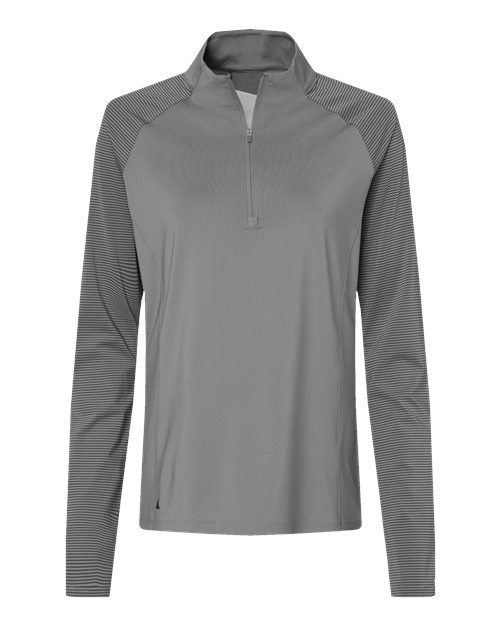 Adidas - Women's Stripe Block Quarter-Zip Pullover - A521