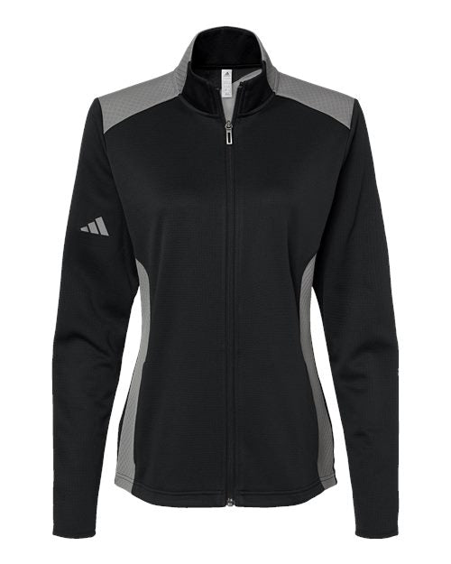 Adidas - Women's Textured Mixed Media Full-Zip Jacket - A529