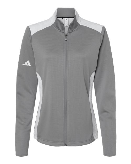 Adidas - Women's Textured Mixed Media Full-Zip Jacket - A529